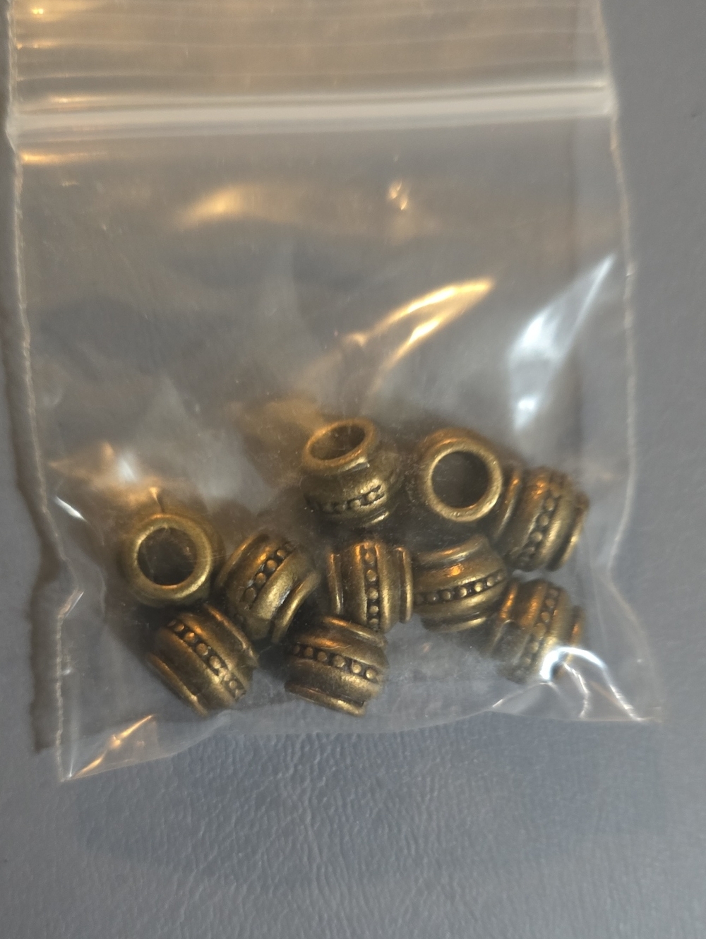 Antique Gold Spacer Beads - 10-Pack